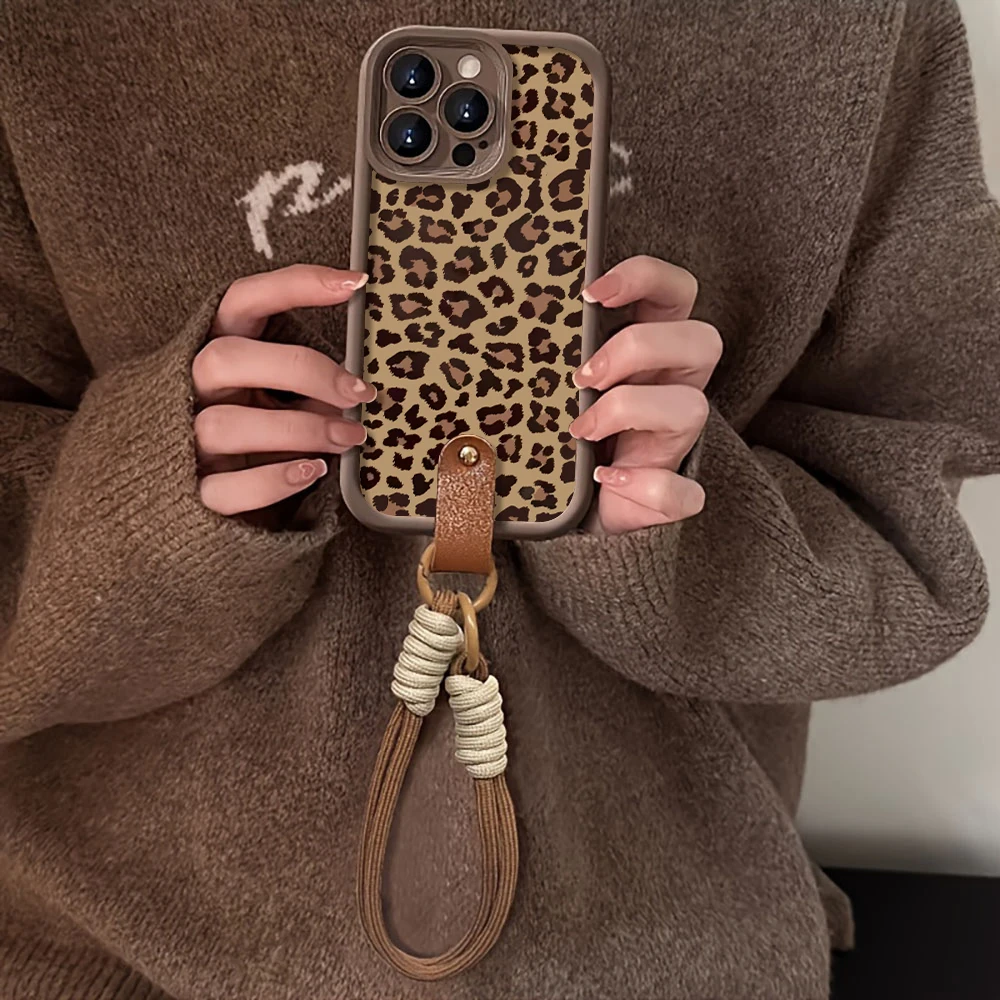 Vintage Brown Leopard Print Soft Phone Case Cover