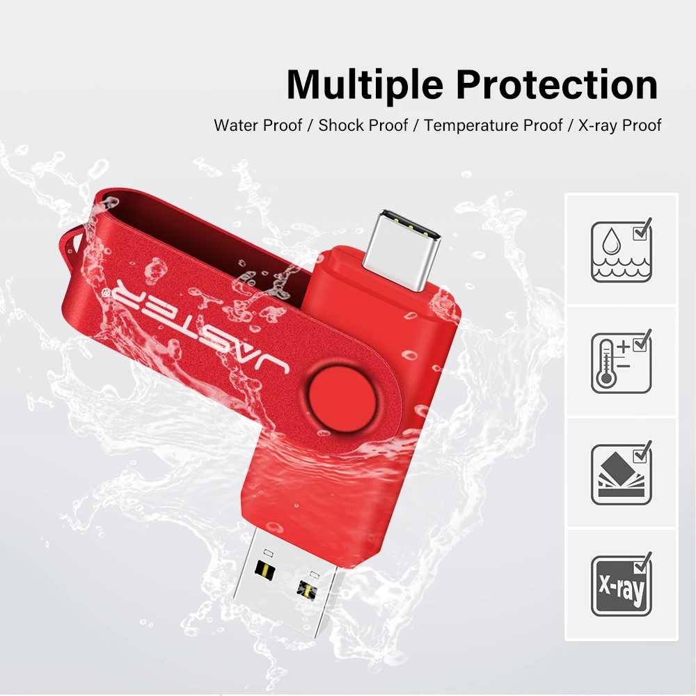 JASTER Type C USB 3.0 Flash Drive, OTG Memory Stick for Android Phone, 64GB 32GB, High Speed Keychain Design - Image 4