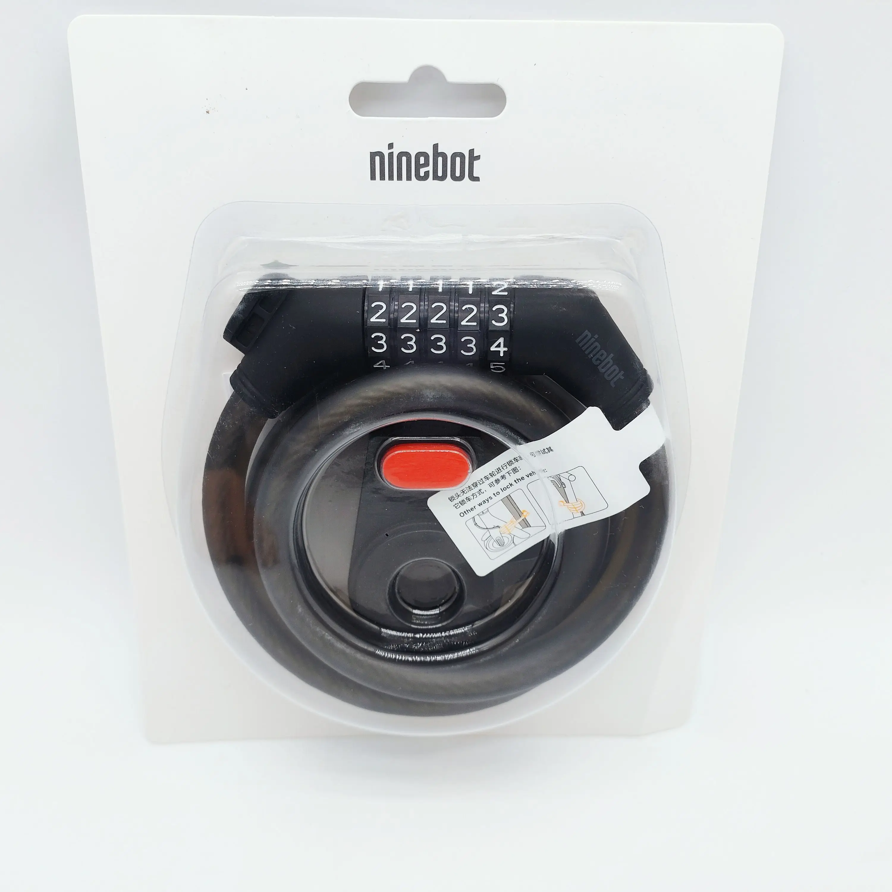 Ninebot-cerradura de seguridad antirrobo para patinete eléctrico
