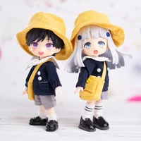Ob11 Doll Handmade Clothes Kindergarten School Uniform Suit With Yellow Hat Bag Shirt Shorts or Skirt For Obitsu11, GSC, Molly 1