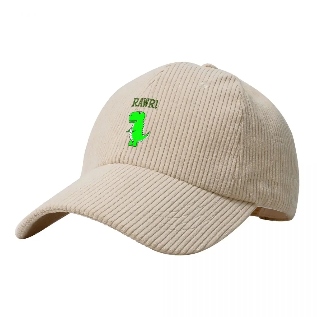 

Cute Angry T-Rex Dinosaur RAWR Corduroy Baseball Cap Military Cap Man Dropshipping Vintage For Girls Men's