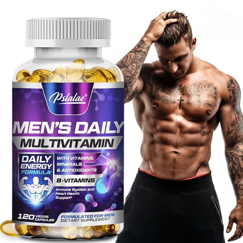 

Men's Multivitamin Supplement - Supports Men's Multivitamin with Vitamins A, C, D, E & B12, Zinc, Calcium, Magnesium and More