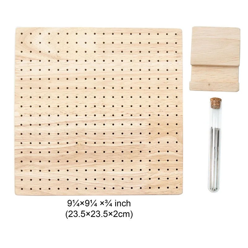 Wood Crochet Blocking Board Kit With Stainless Steel Rod Pins For