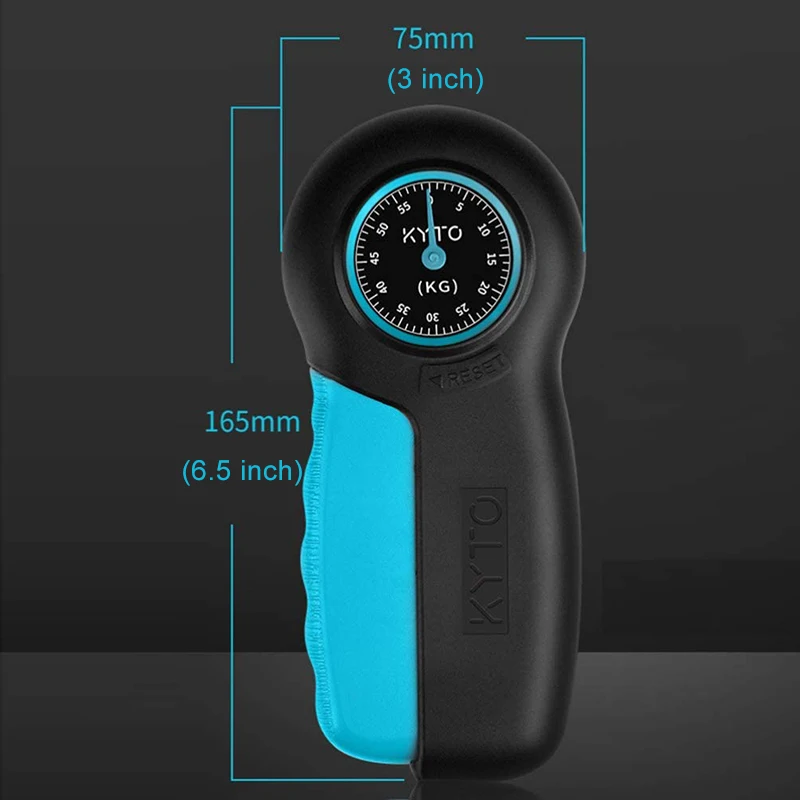 Hand Dynamometer Grip Finger Strengthener Grip Strength Trainer Power  Measurement Meter Force Gauge for Gym Home Fitness 0-55KG - AliExpress 18