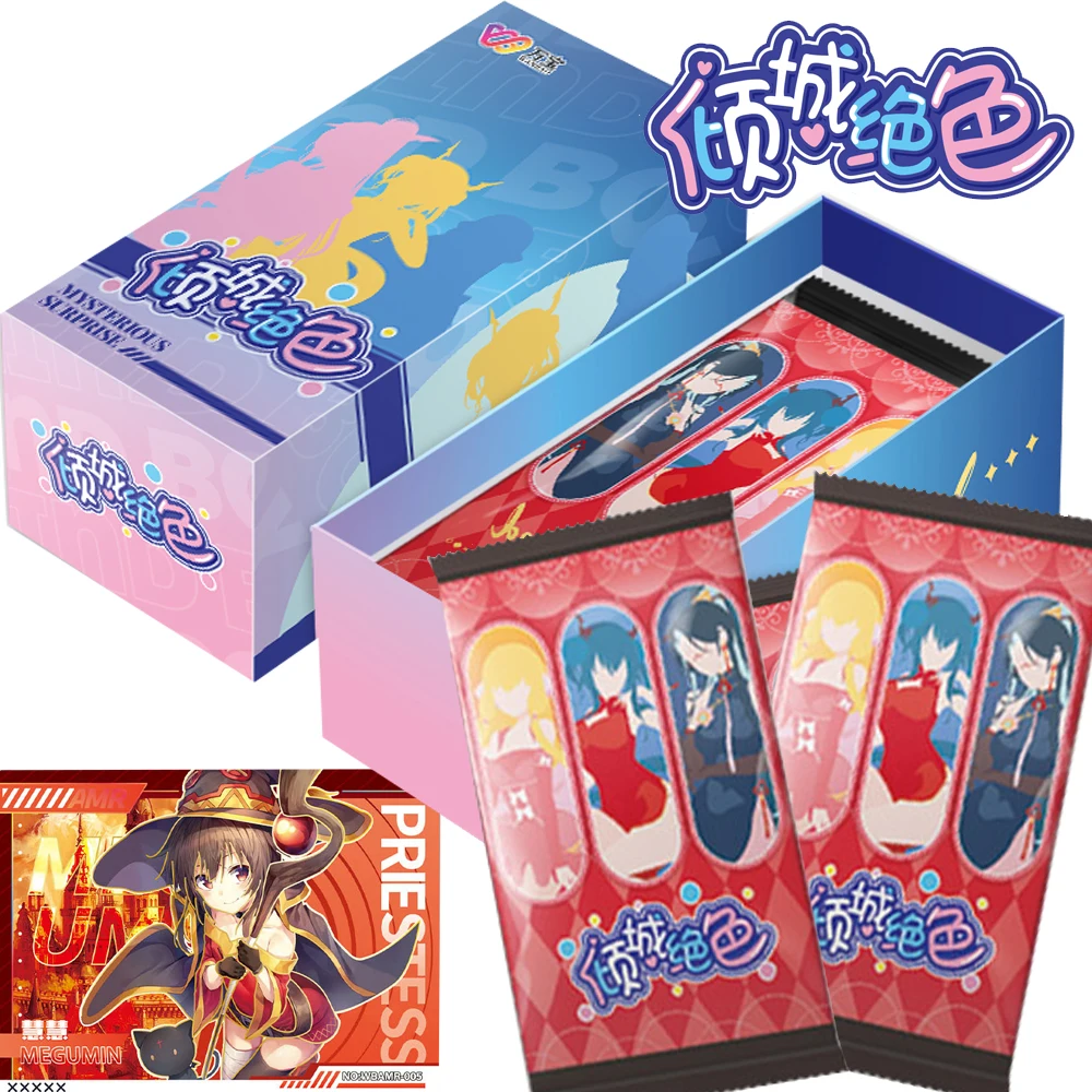Premium "Stunning Beauty" Anime Waifu Trading Cards – Holographic Laser Craft UR Rare Collectible Cards Gift Box & Booster Packs