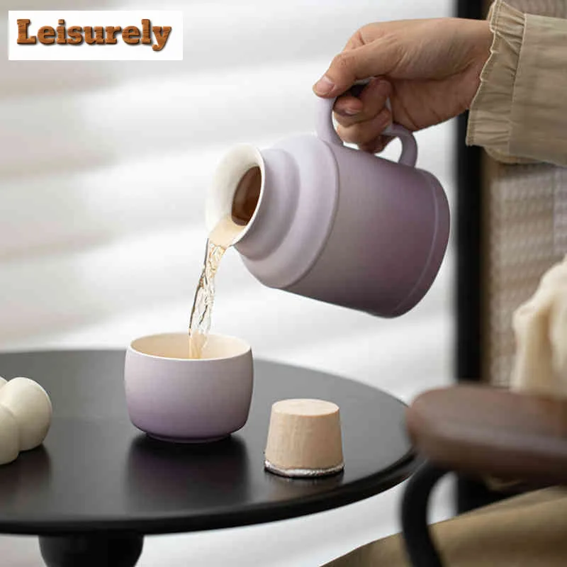 130ml Creative Gradient Color Warm Water Bottle Water Jug Heat Insulation Water Kettle Carafe Hot and Cold Water Pitcher Cafes
