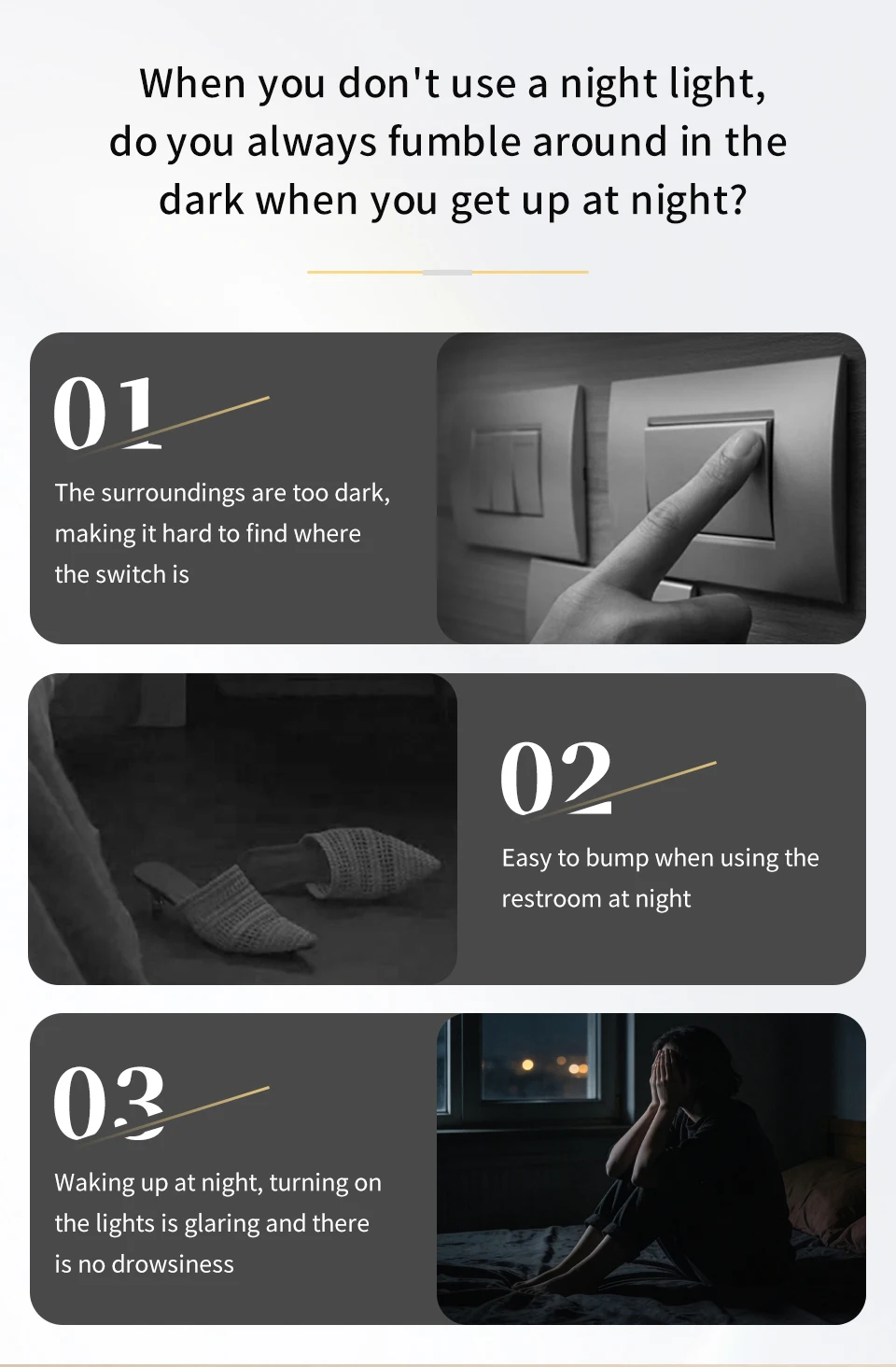 Human Body Sensor LED Night Light Double-head 3 Colors Wall Lamp Rechargeable Magnetic Ambient Light for Stairs Corridor Bedroom
