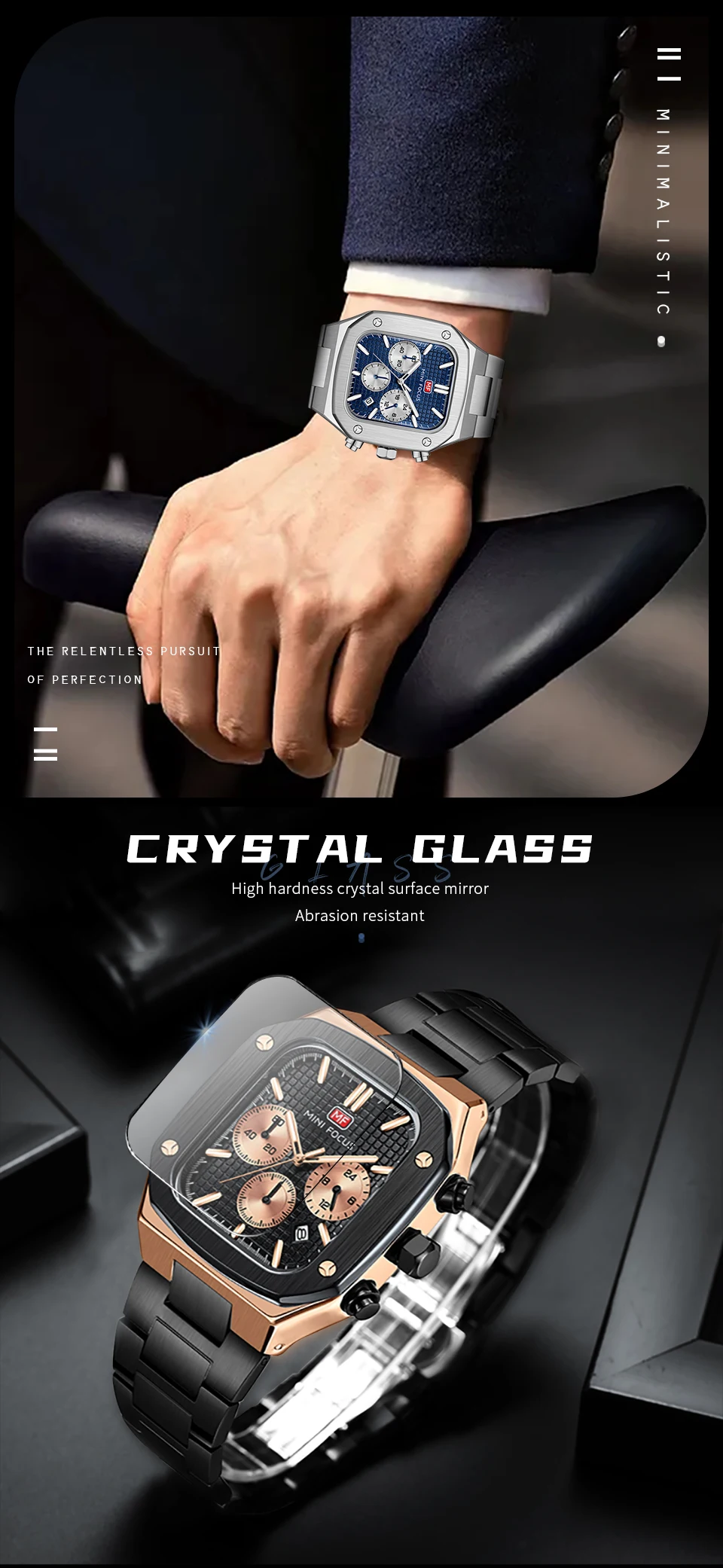 MINI FOCUS Quartz Watch for Men Waterproof_voghion.com