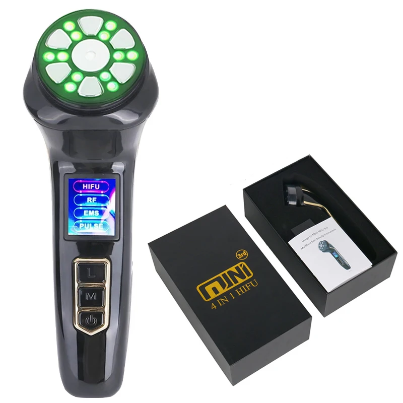 【新品未開封】 高級美顔器HIFU RF EMS PULSE 4IN1 Mini HIFU 3rd Generation Original EMS RF PLUS Ultrasonic