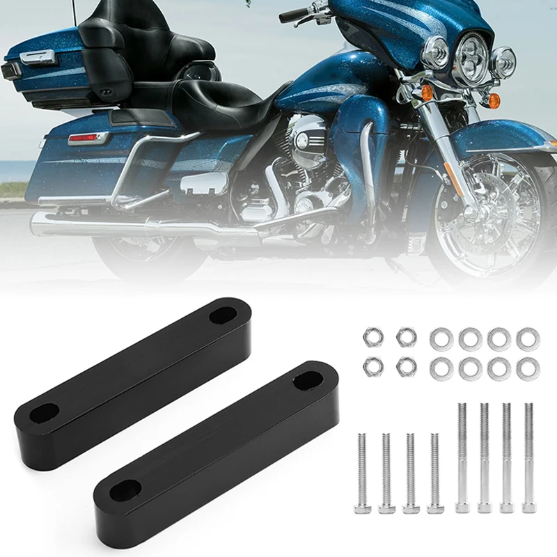 

Motorcycle Front Fender Spacer Bracket Kit 21" For Harley Touring Electra Glide FLHT Road Glide FLTR Road King FLHR 1997-2013