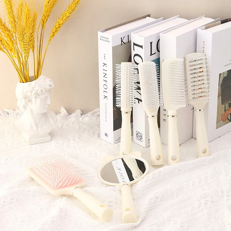 Description Picture 6 of itemWomen Straight Hair Styling Comb Mermaid Curly Hair Comb Air Cushion Hollow-Out Comb Anti-Tangle Static Comb Hairdressing Tool