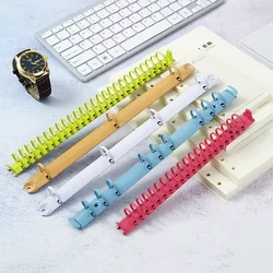 Colorful Metal Loose - Leaf Binding Clips for Office and School Supplies, 2cm Diameter (A5 6Rings Red)