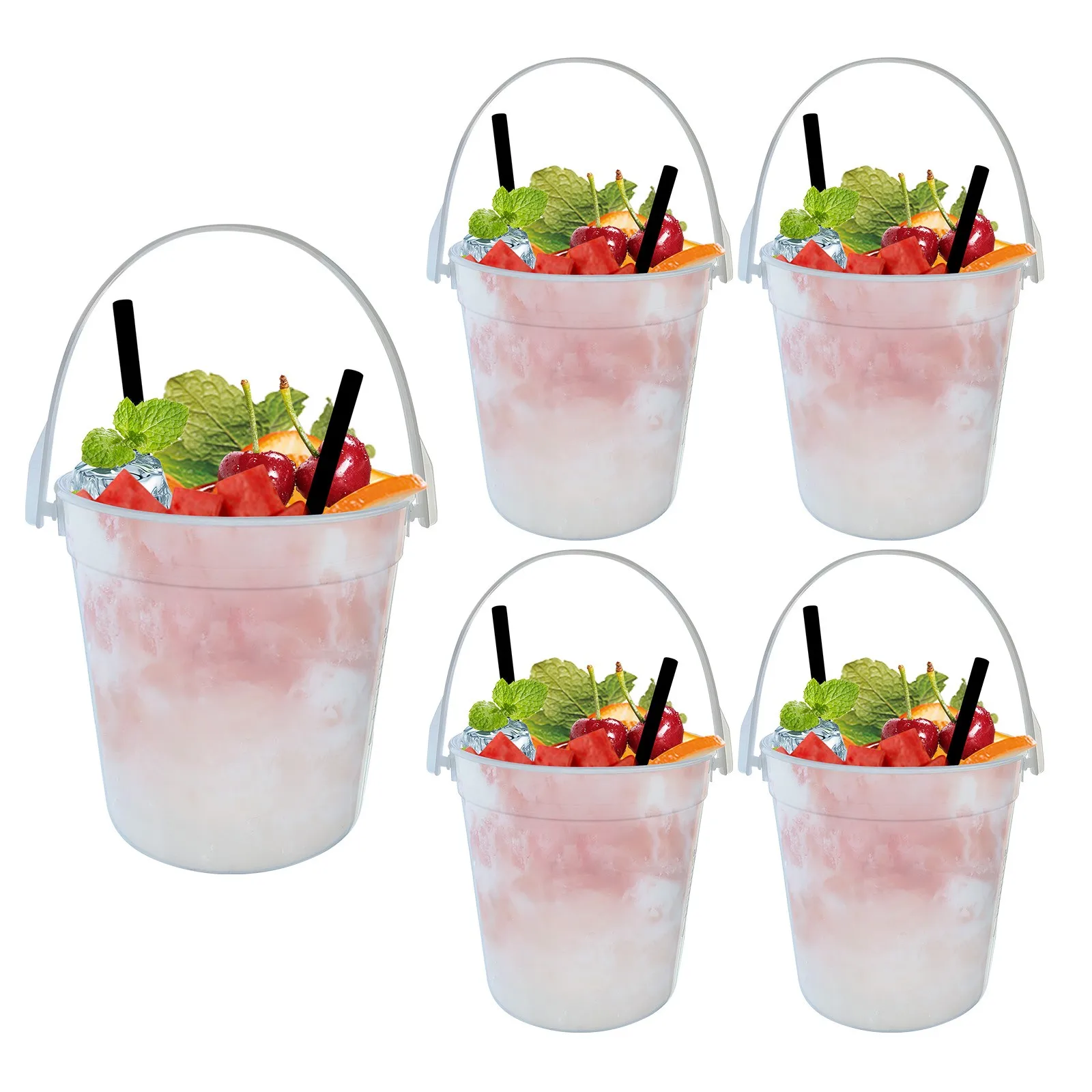 Cubos de plástico cóctel, 5 piezas, para bebidas, cualquier cosa menos una taza, Ideas para fiestas, cuencos de perforación reutilizables, cubo de hielo de 1 litro, cubo para batidos _ - AliExpress Mobile