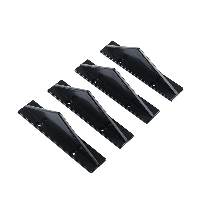 4 pz Auto Universale Triangolare Spoiler Posteriore Nero Anti-collisione Paraurti Posteriore Diffusore Automotive Telaio Spoiler Accessori Auto - immagine 5