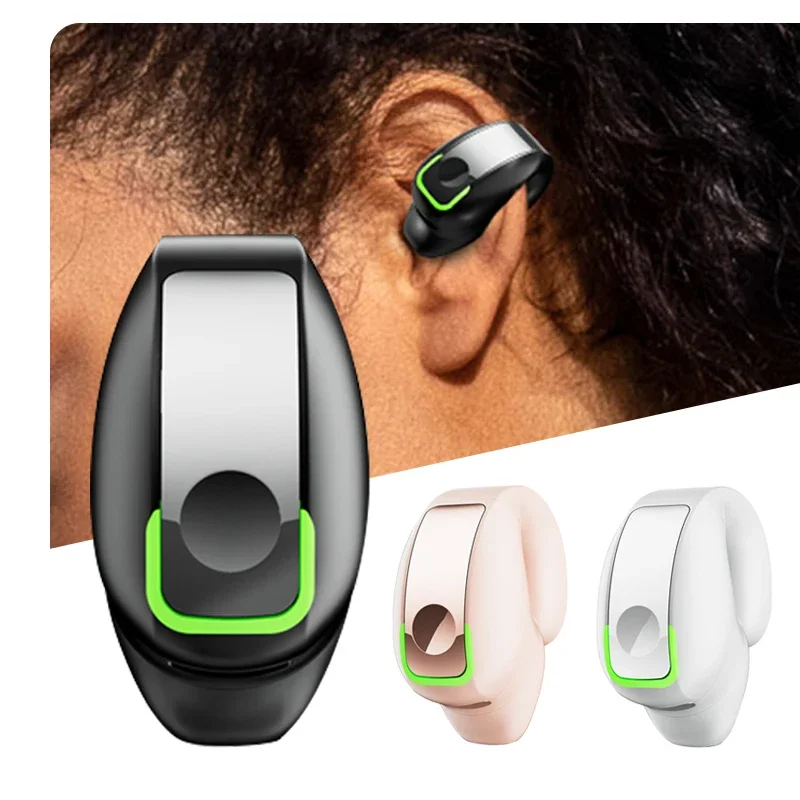 Auriculares Inalámbricos Bluetooth STTKGZD con Clip para Oreja, Auriculares de Conducción Ósea, Auriculares TWS de Alta Calidad, Deportivos con Cancelación de Ruido