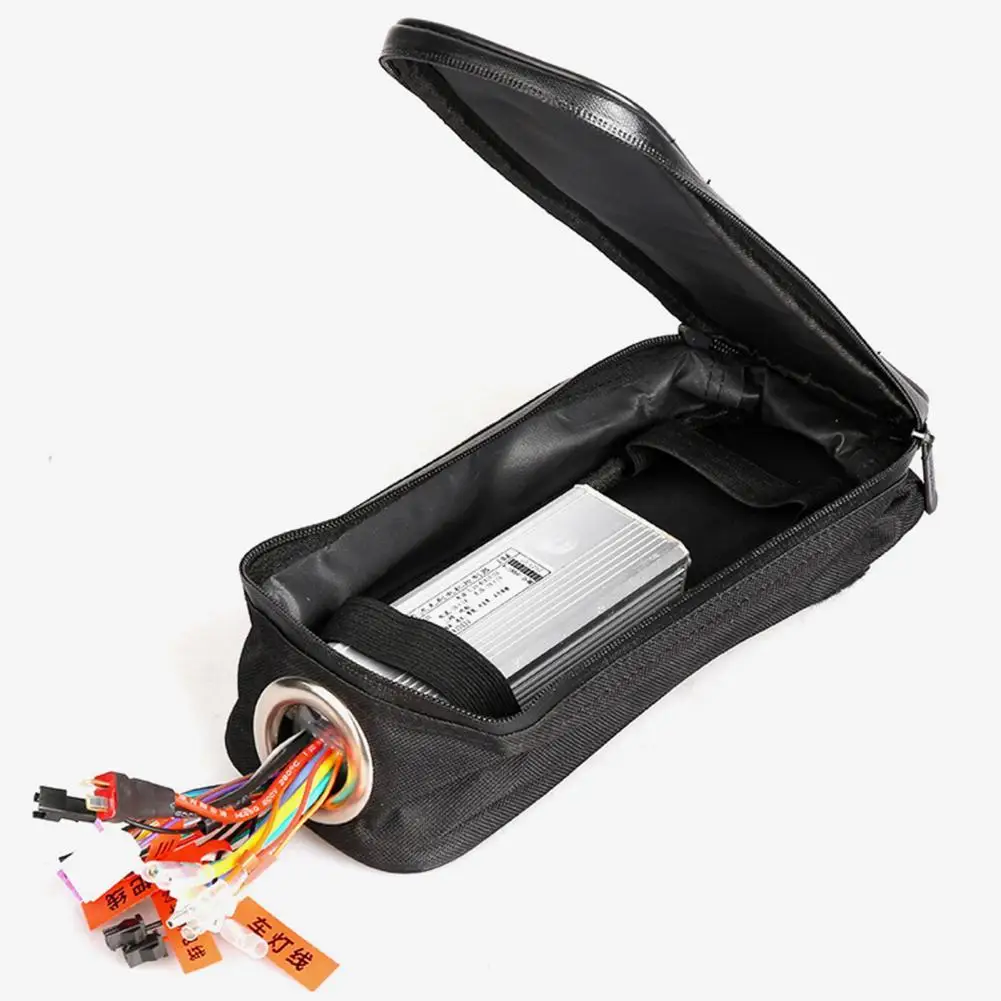 

Electric Bike Battery Pouch Waterproof Zipper MTB Frame Bag Sticking Band Front Tube Battery Bicycle Bag Bike Bag велоаксессуары