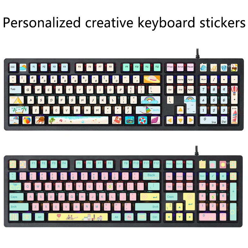 70PCS Raised Keyboard Stickers For Long Nails, Universal Nail