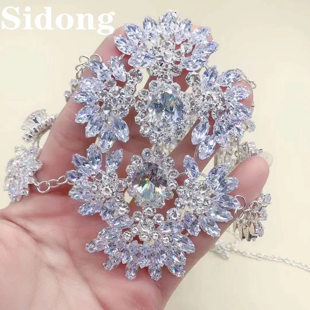 Halloween crystal women's mask jewelry for women's hand-made shining flower exquisite crystal mask decoration fashion jewelry