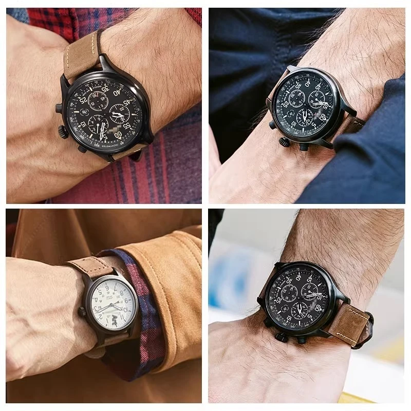 Genuine Leather Retro Matte Watch Band - 20/22mm Cowhide Strap