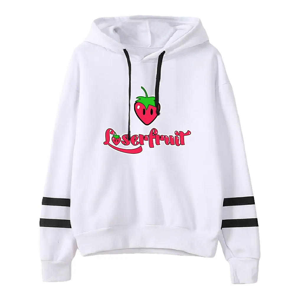 

Толстовка Loserfruit, унисекс, без карманов, параллельная толстовка с рукавом с полосами, Мужской и Женский пуловер с капюшоном, модная одежда со звездами в социальных сетях
