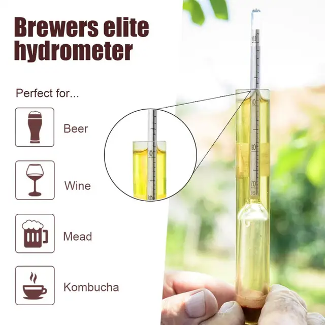 4 Stück Alkohol messer Hydro meter Set 0-100% Alkohol messer Tester  Thermometer Wein messer Alkohol konzentration messer Messgerät - AliExpress