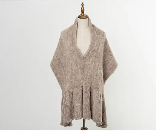 Neue Luxus frauen Echt Nerz FUR Schal Dame Mode Gestrickte Schals Wraps Winter Warme Weiche Schalldämpfer – Detail 19