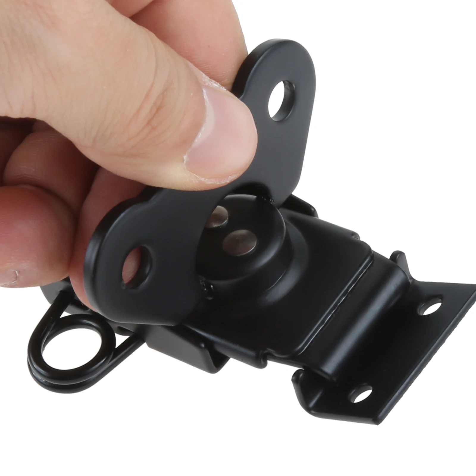 METALLIXITY Molla Caricato Farfalla Torsione Chiusura (57mm/2.24") 2pz, Ferro Placcatura Custode Aletta Morsetti - Per Custodie Scatola Di Legno, Nero - Foto 5