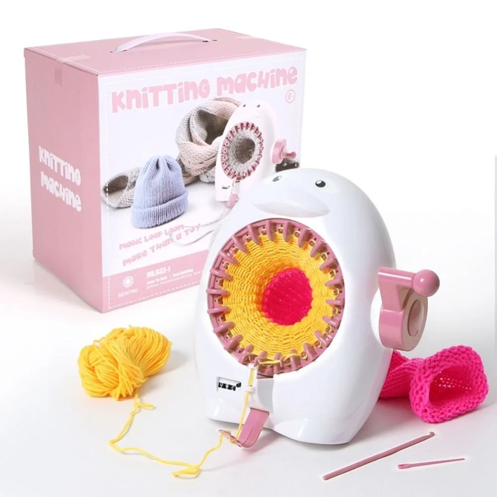 

Knitting Machine Smart Weaving Knitting Loom DIY Knitting Board Rotary Machine for Adult and Kids Scarves/Hat Educational Toy