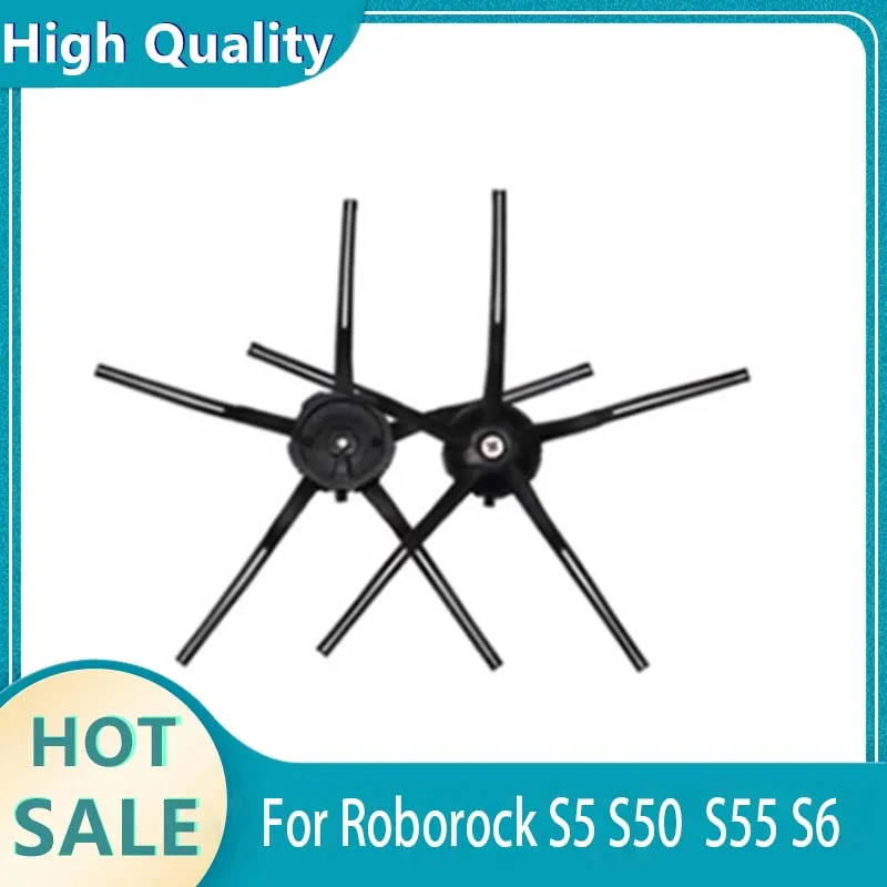 2PCSBlack5ArmsSideBrushforXiaomiMIRobotforRoborockS50S51