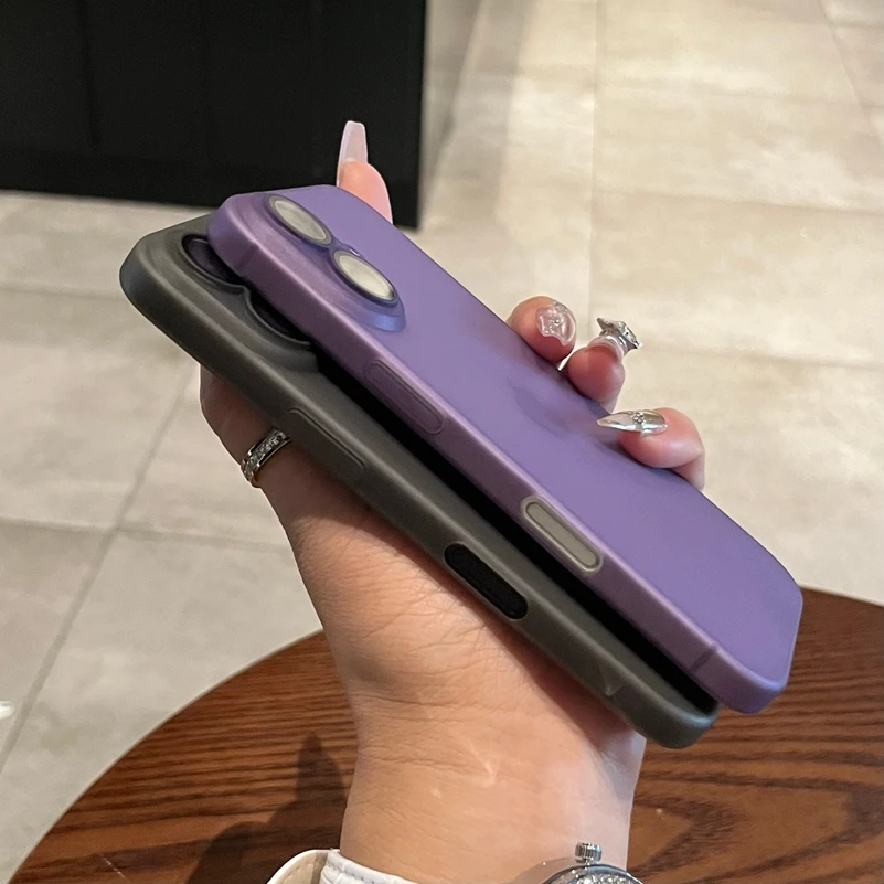 Ultra Thin Slim Matte Shockproof Phone Case - Clear Protective Cover