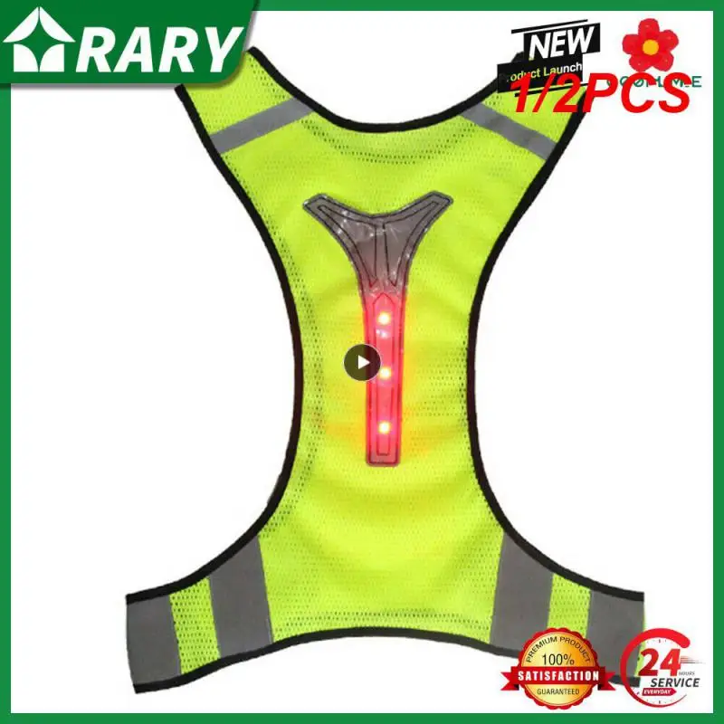 

1/2PCS High Visibility Reflective Safety Vest Orange Yellow Fluorescent Security Clothing Gear Supplies for Night Work Running