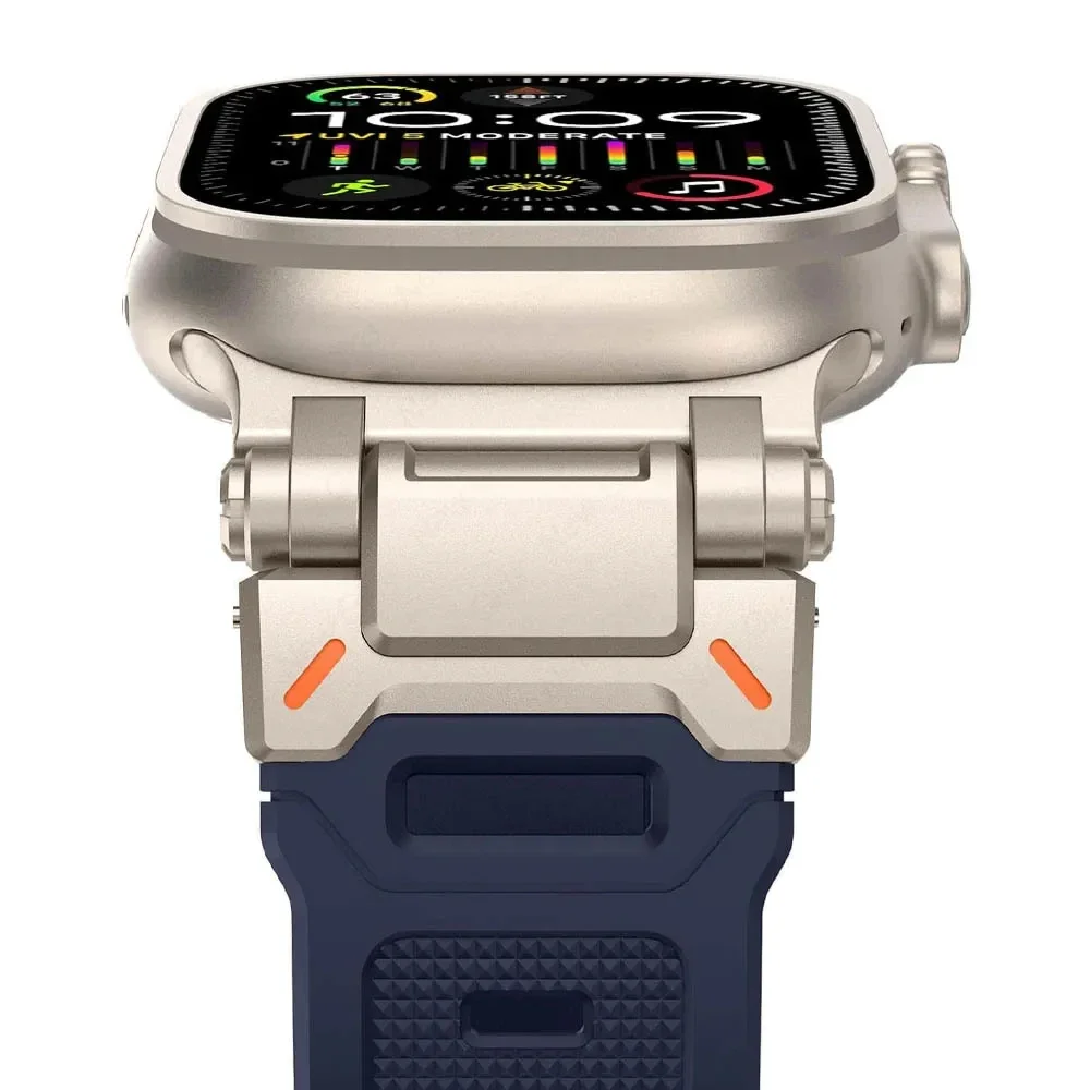 Titanium Color Silicone Sport Strap