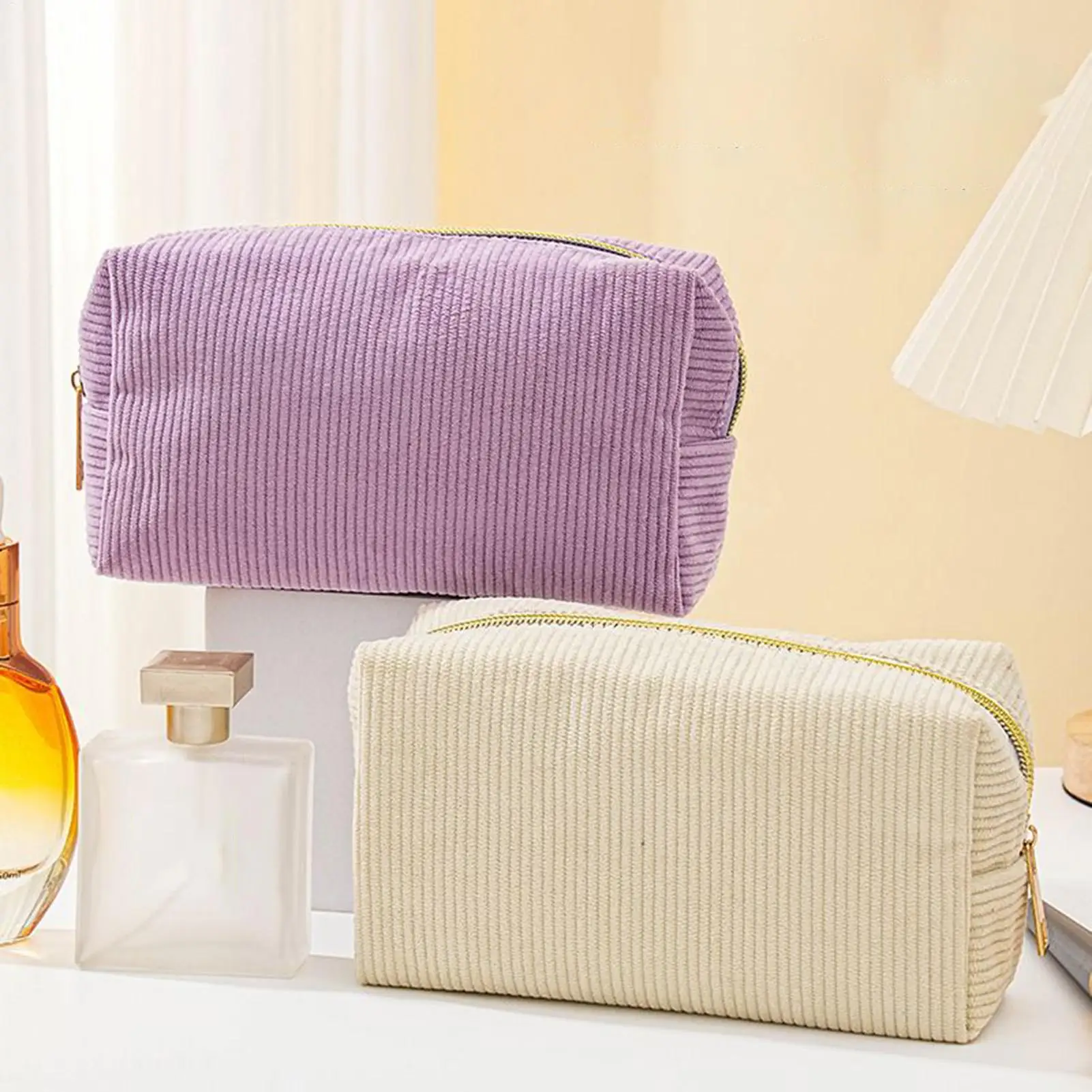 Teen Girl Pencil Case School Pencil Case Corduroy Stationery Pouch Storage Organizer Stationery Supplies Holder for Classroom