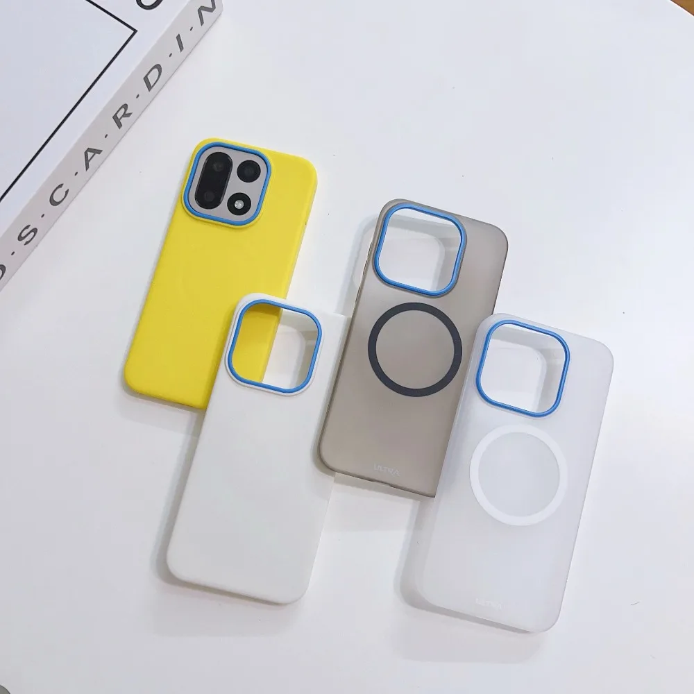 Ultra-Thin Matte Magnetic Full-Body Shockproof Luxury Blue Tone Case