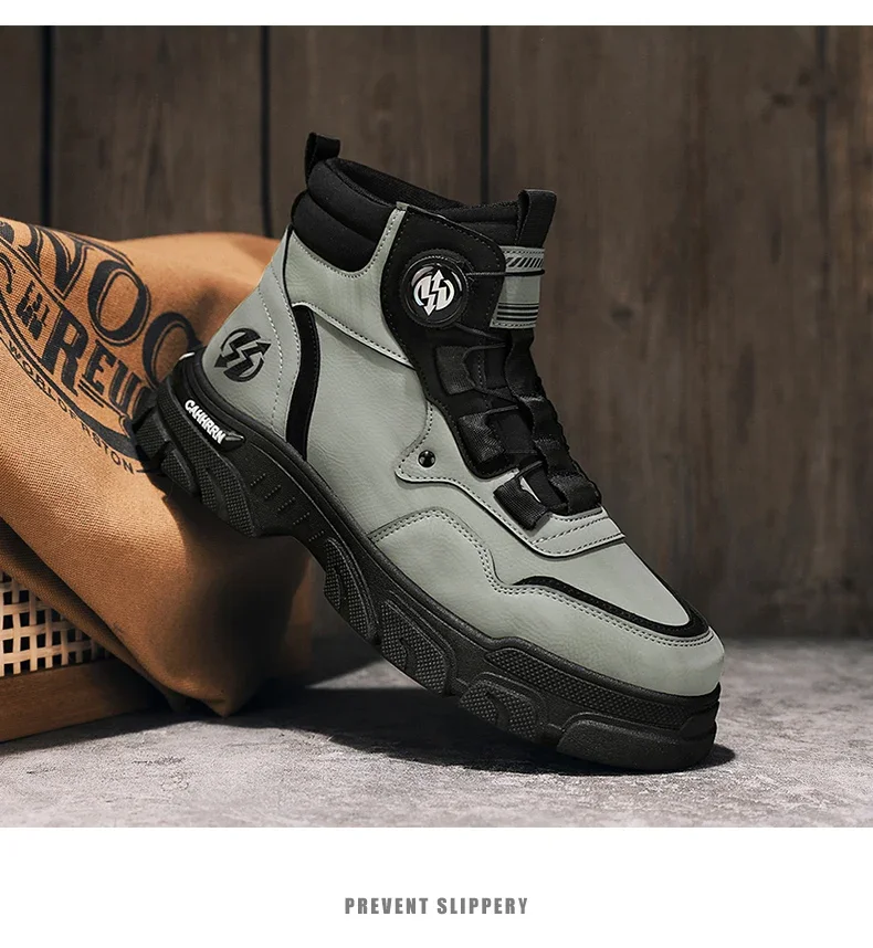 Boots Men Shoes Casual Cowboy Tactical Motorcycle Chelsea Ankle Work Leather Outdoor Designer Luxury Hiking Botas Hombre