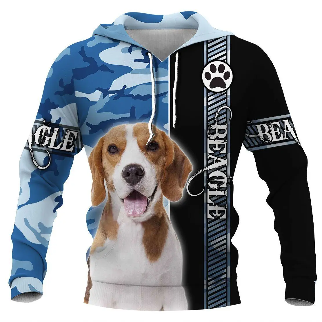 Pastore tedesco/Beagle/Malinois felpe con cappuccio stampate in 3D