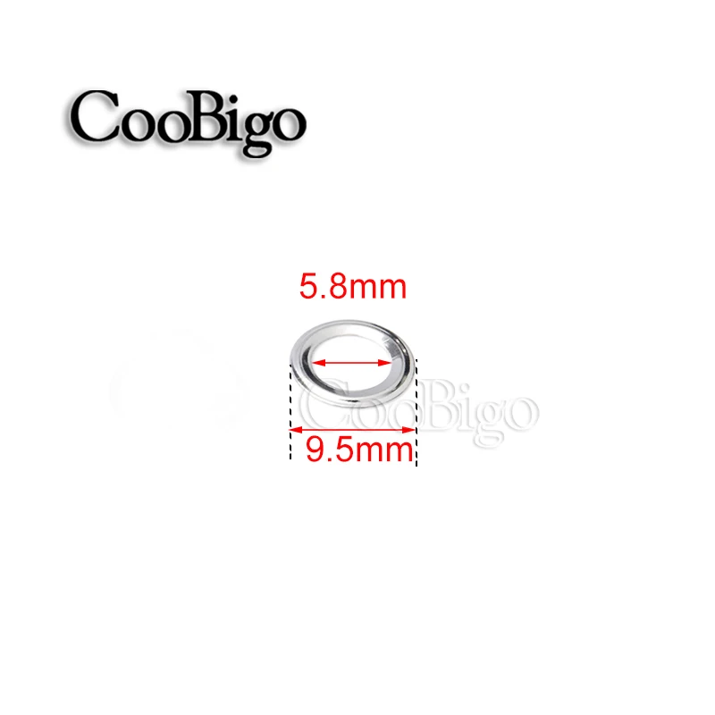 Metal Grommets Gasket Eyelets Eye Ring For Leather Repair Shoes Bag Tags Clothes Scrapbooking DIY Craft Accessories 100pcs 5.8mm