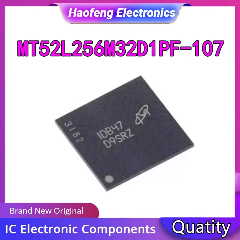 

MT52L256M32D1PF-107 WT:B Original authentic 8Gb LPDDR3 SDRAM memory chip, package FBGA-178