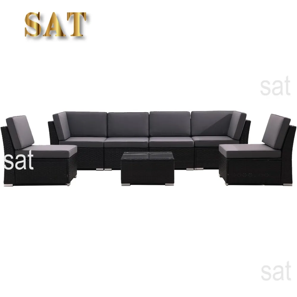 Patio Furniture Outdoor Set, Terrace Sofa Set, All-weather PE Rattan with Padded Cushions, Garden Furniture Sets