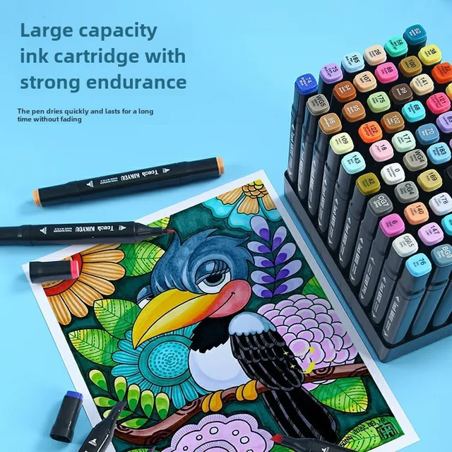 36/24Colors Art Markers Pen Set for Draw Double Headed Sketching Oily Tip Based Markers Graffiti Manga Artists School Supplies 3