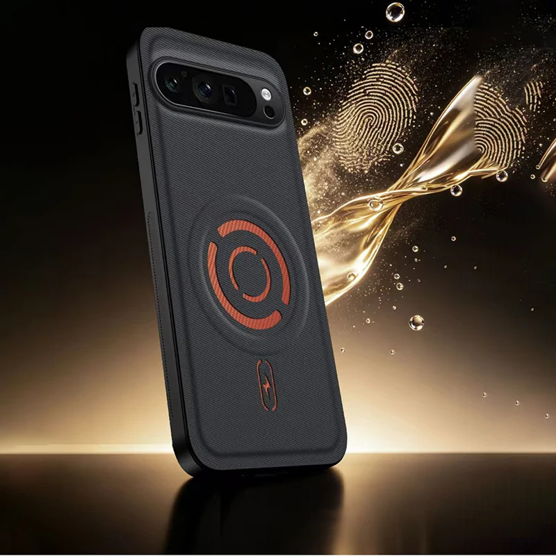 Luxury Technology Fabric Phone Case with Magsafe and Anti-Drop Back Cover