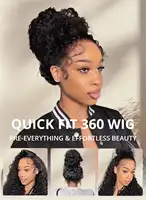 Perruque Cheveux Humains Bouclés Effet Vague d'Eau 18-36 pouces, Densité 250, avec Sangle Invisible et Cordon de Serrage, Perruque Frontale 360 Full HD en Dentelle Pré-Pluckée 5
