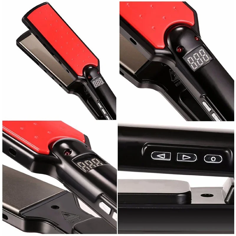 Hair Straightener High Temperature Professional Wide Plates Irons Titanium Treatment Hair Flat Iron