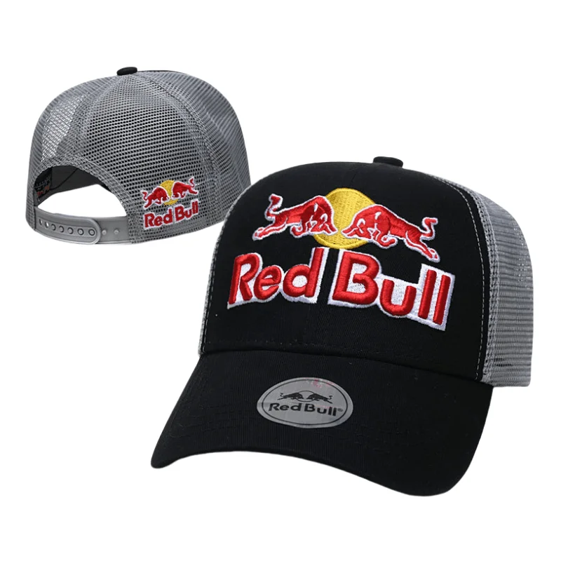 High quality Red Bull baseball cap, men's and women's cycling cap, mesh cap, fashionable embroidery, casual sports duckbill cap 3