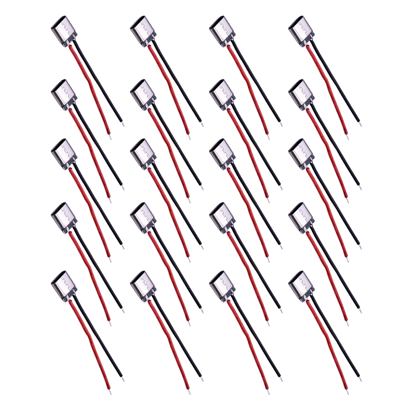 

20Pcs/lot USB Type-C Jack 2Pin Welding Wire Female Connector Cable Female Port 3A 5V For Mobile Phone Charging Port Socket