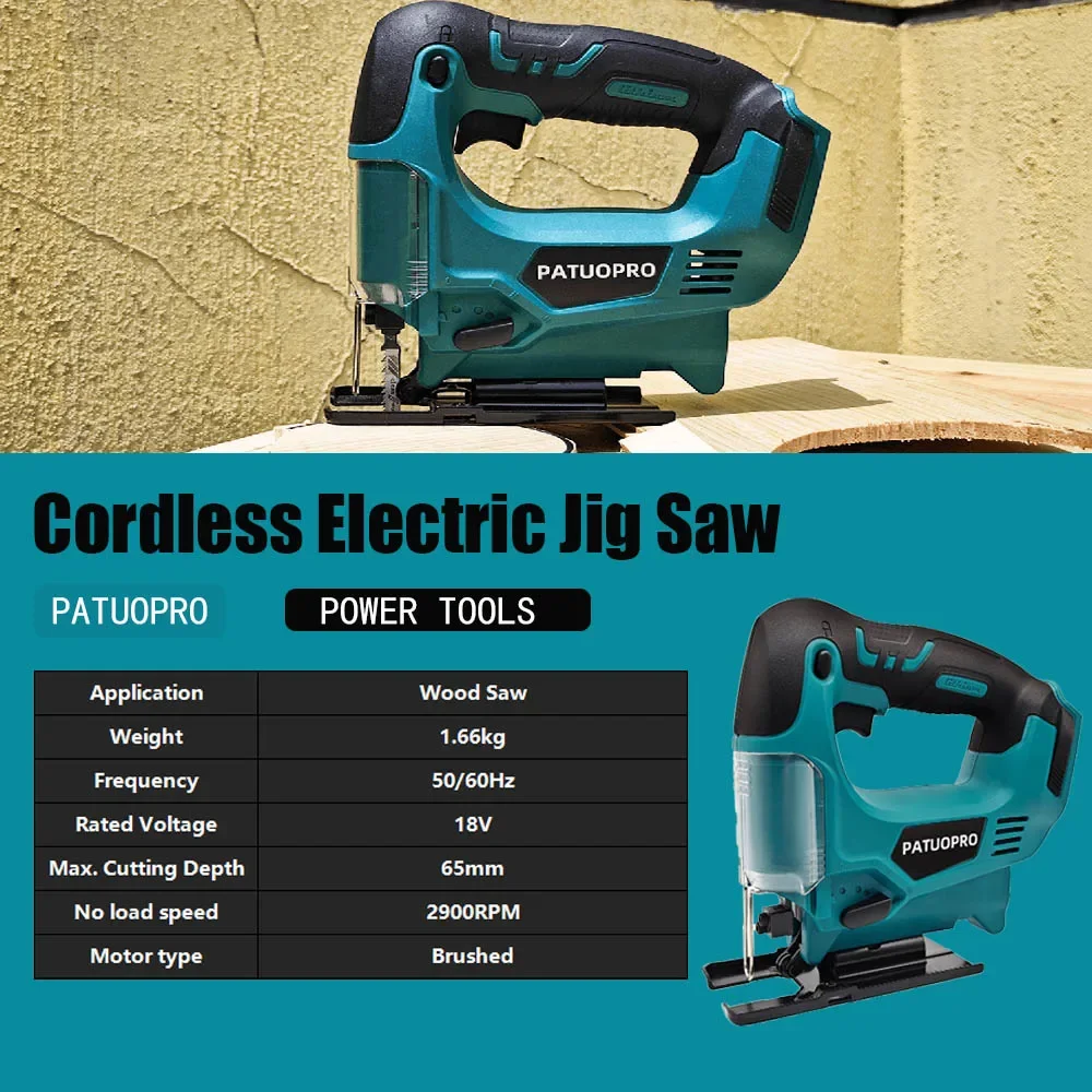 65mm Cordless Electric Jig Saw Portable Multi-Function With 4 Modes Woodworking Power Tools For Makita 18V Battery(No Battery) 5