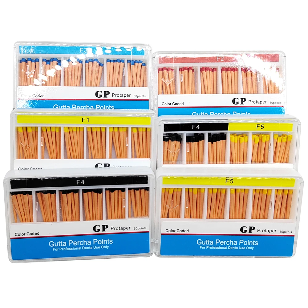AG 3/5/6Box Dental Gutta Percha Points With Scale Endo Root Canal Obturating Tips Bars Taper 0.02 0.04 0.06 F1 F2 F3