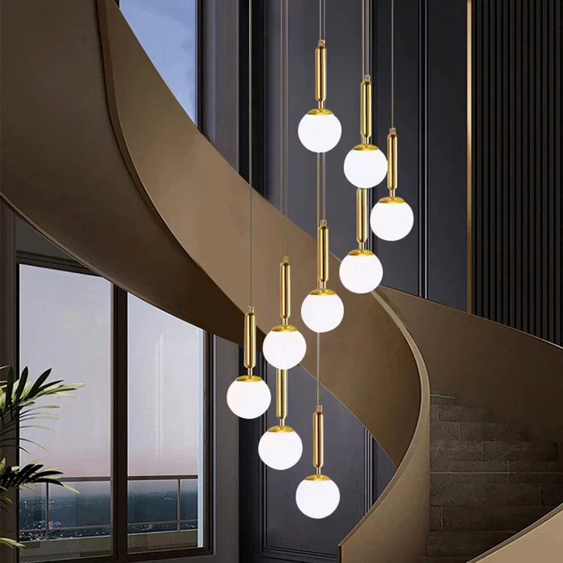 

Modern home decor led lights pendant light lamps forstaircase Chandeliers for living room hanging light indoor lighting