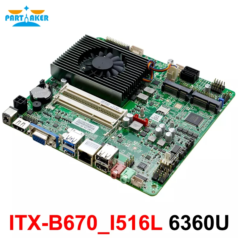 Scheda Madre Thin Itx Mini Pos Scheda Madre Itx-B430_I526L I5 4300U 4200U 8 Usb Dc 12V Per Pc All In One