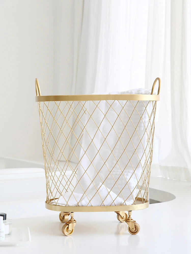 

Storage Basket Metal Iron Art Can Hold Toy Clothes Bathroom Laundry Home Suitable for Balcony Bedroom Basket Nordic Style 1Pc
